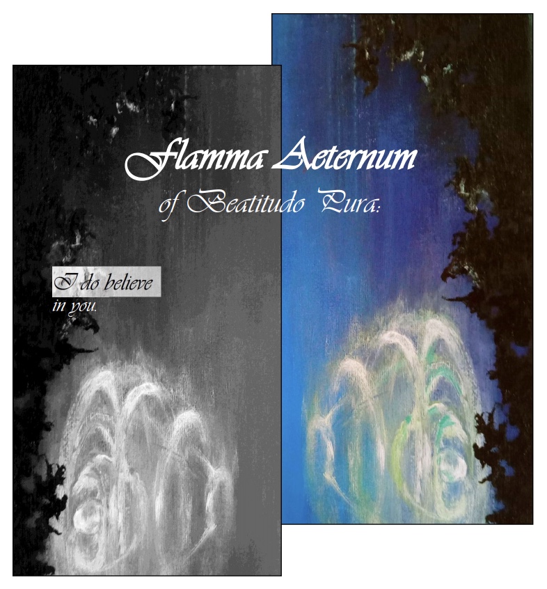 <b>Flamma Aeternum</b><br><br>akryl na plátne, 50 x 50 cm, detail z diela Beatitudo Pura