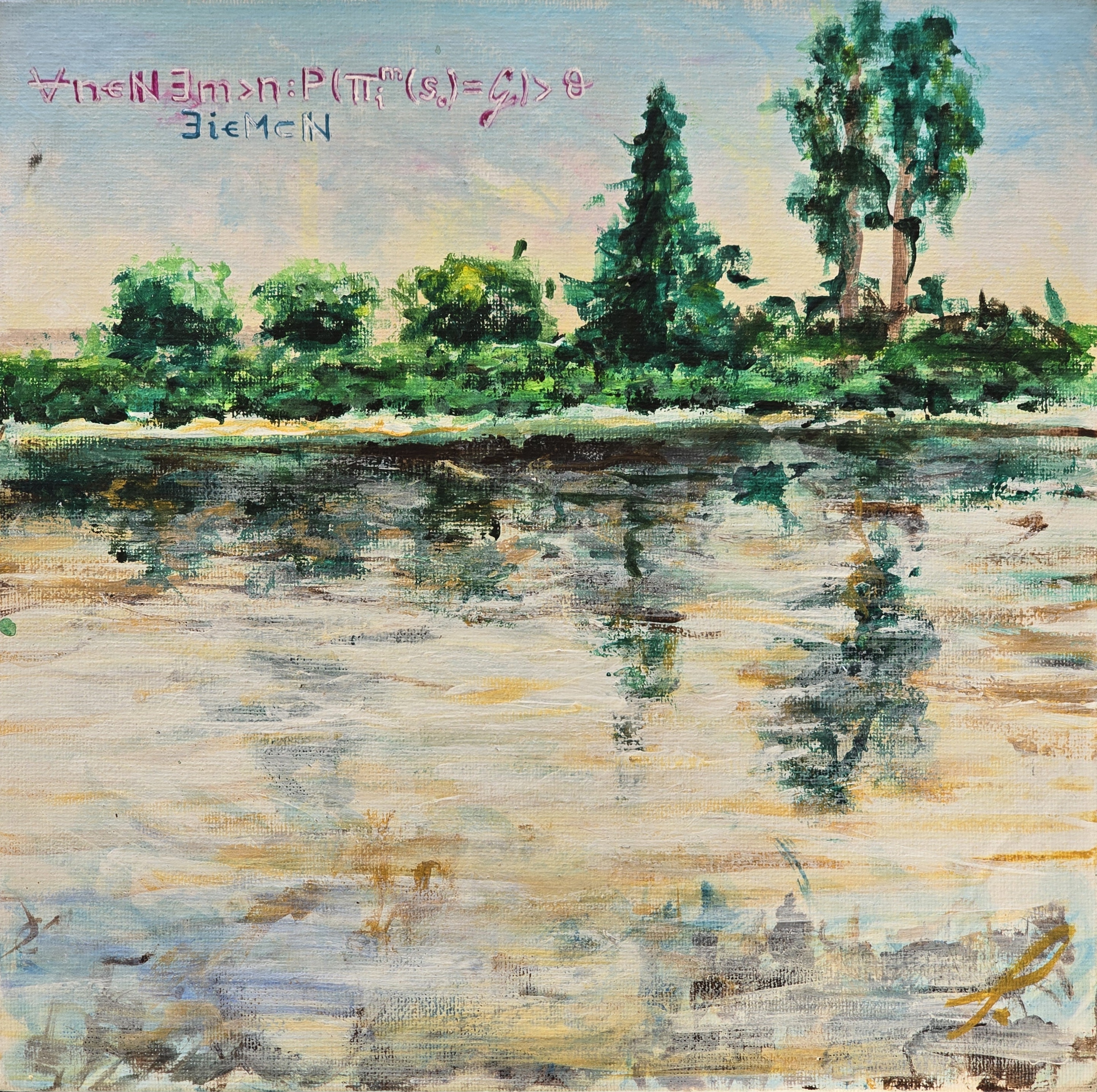 <em>Hemisféry</em><br><br>akryl na plátennom paneli, 20 x 20 cm