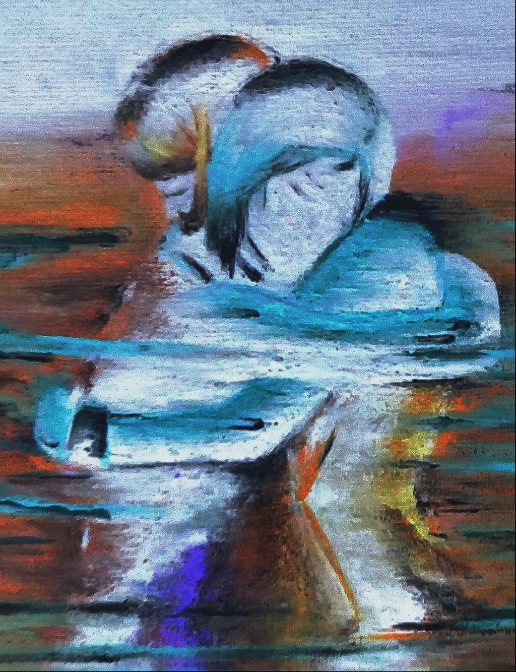 <b>Lumen Cordis</b><br><br>detail z diela Beatitudo Pura, akryl na plátne