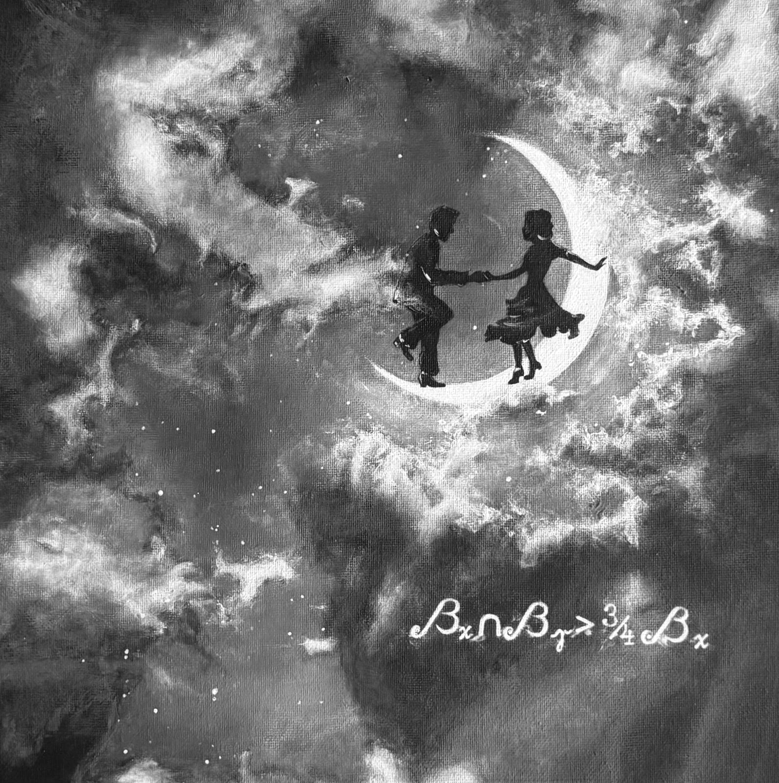 <b>Quasi Ego</b><br><br>(<em>Moje zlaté zrkadlo</em>)<br><br> akryl na plátne, 50 × 50 cm, graficky upravené