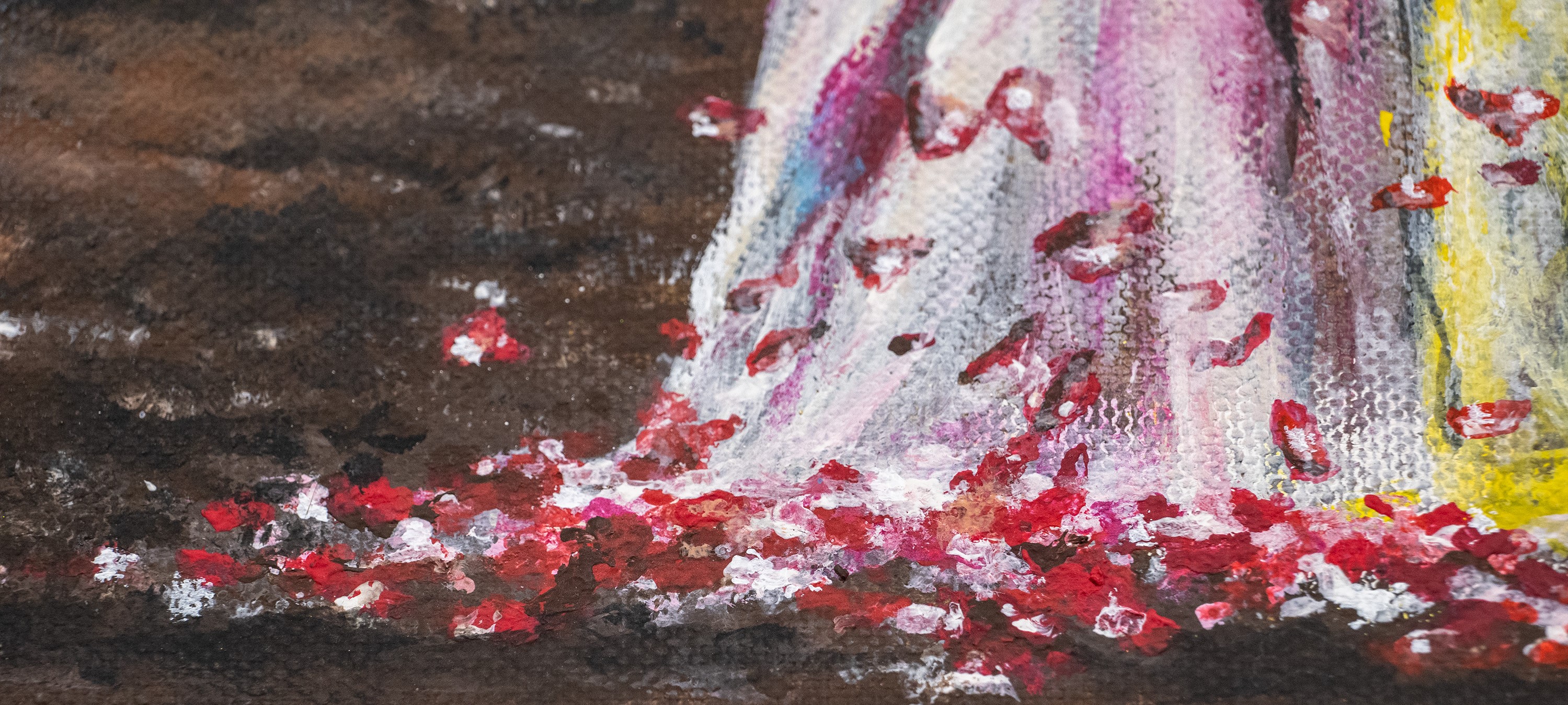 Detail z diela Tibi Credo, akryl na plátne