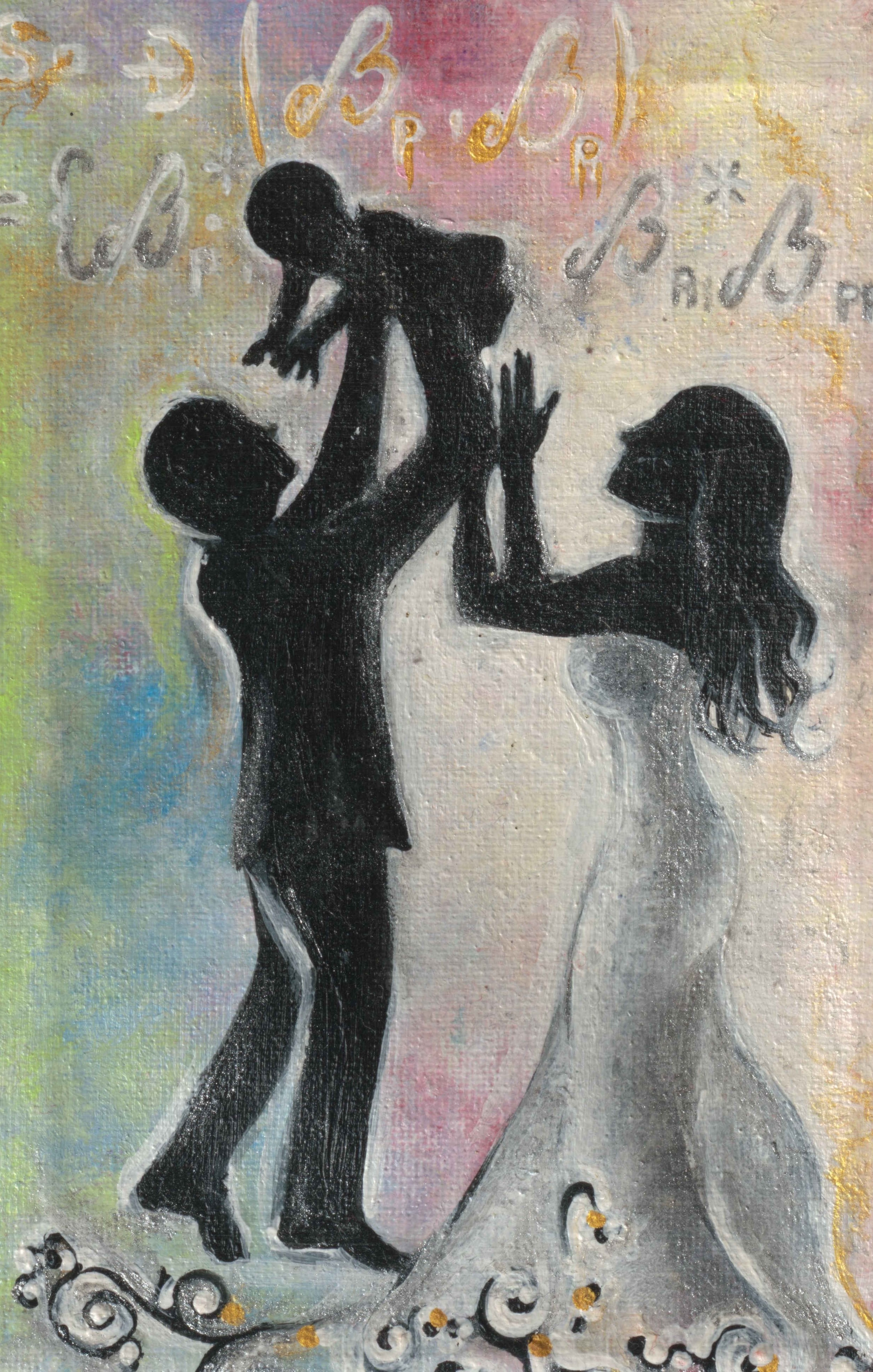 <b>Tribus</b><br><br> akryl na plátne, 10 x 15 cm